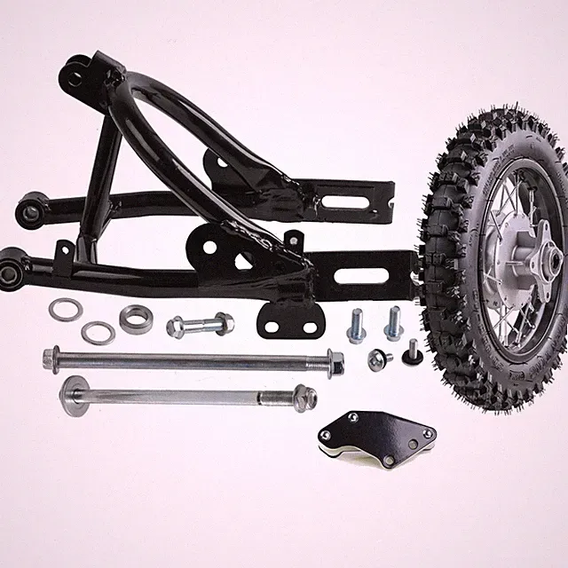 10" Rear Wheel Swingarm 80/100-10 Tire Drum Brake Kit CRF50 XR50 Pit Dirt Bike