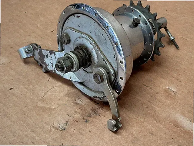 1955 Sturmey Archer 3 speed Drum Brake Hub Prewar 36 Hole BSA