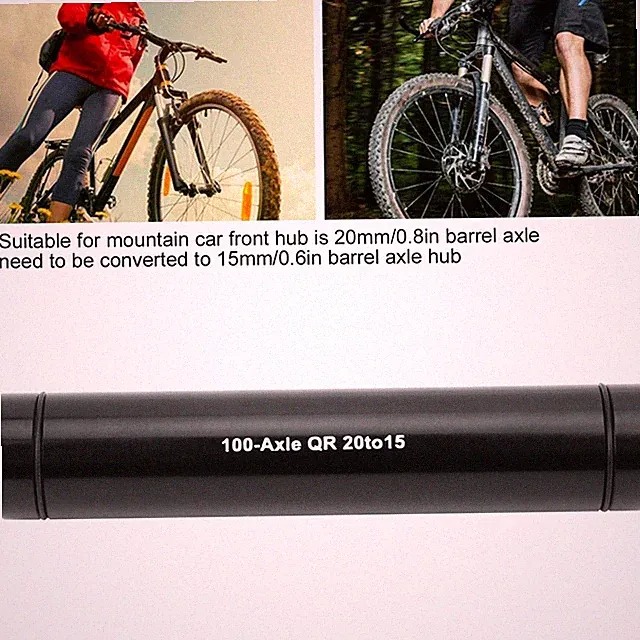 20mm to 15mm Mountain Bike Front Hubs Tube Shaft Axle Aluminium Alloy Bicycle