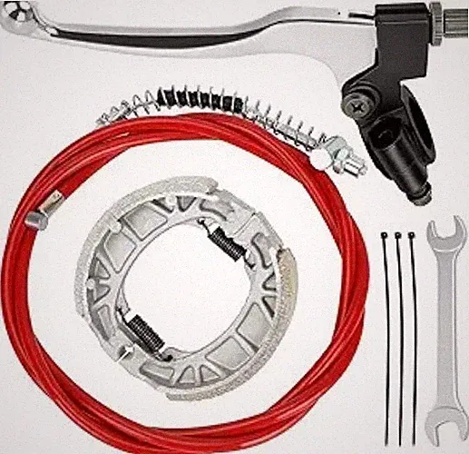 22mm Clutch Handle Brake Lever 172cm 67 inch Rear Drum Brake Cable Color: Red