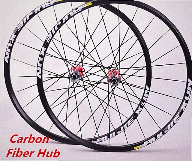 26 27.5 29 Inch Mountain Bicycle Wheelset Carbon Flower Drum Center Lock Hub