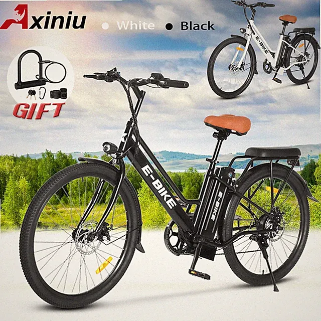 500W Ebike 26" Electric Bike Bicycle 25Mph CommuterTire Mountain Bikes Adults