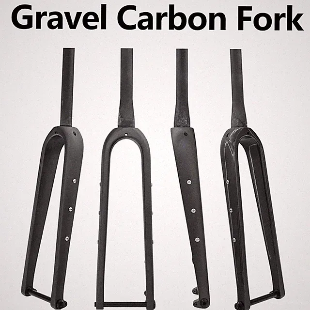 700C Gravel Bicycle Carbon Fiber Front Fork with Barrel Shaft Open Size 100mm