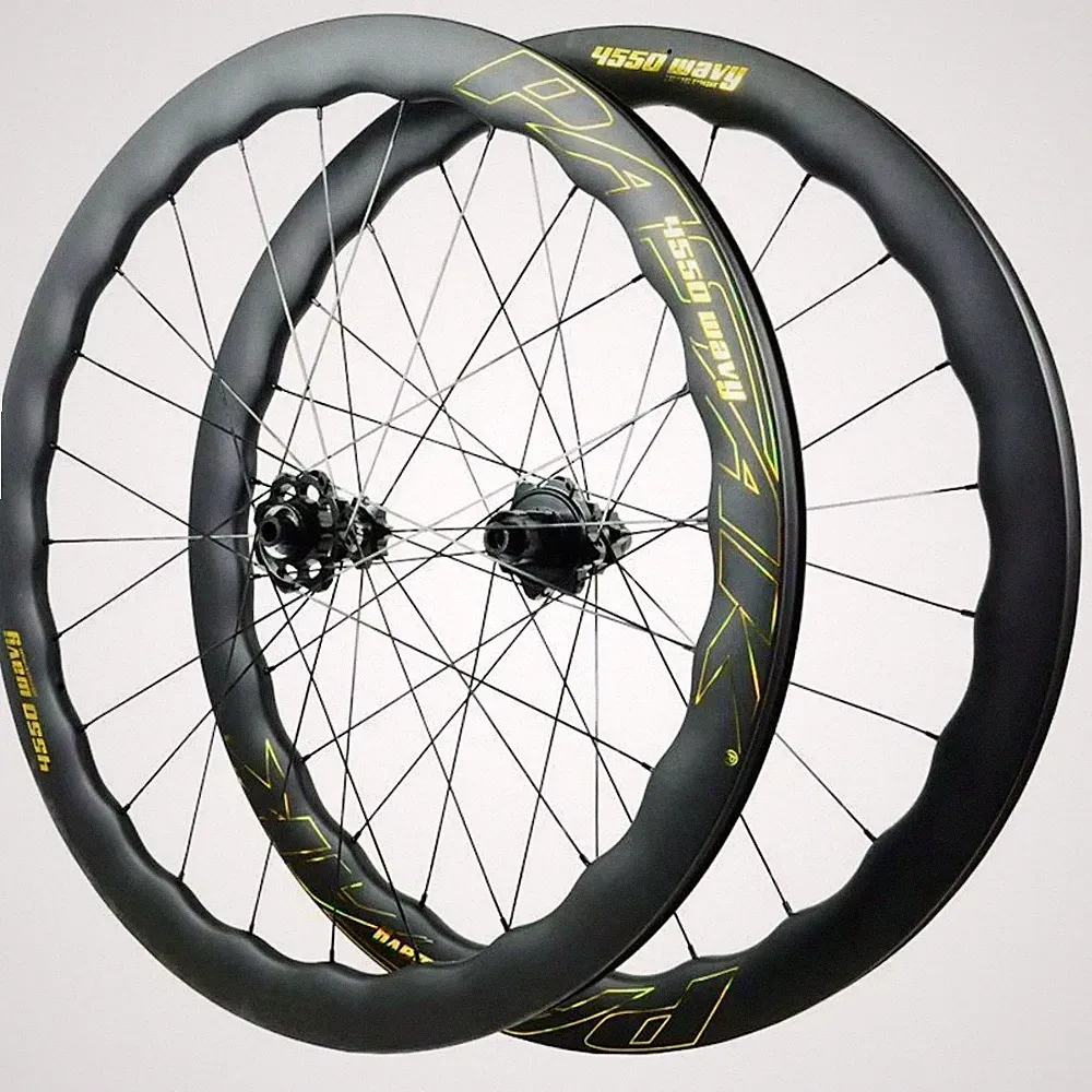 700C Road Bike Carbon Bicycle Wheelset 4550 Depth Center Lock Disc Brake
