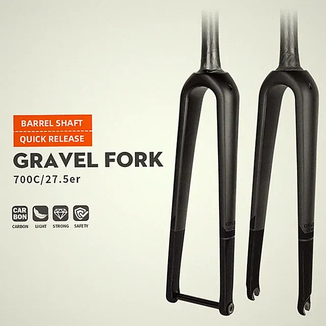 All Carbon Fiber Road Bicycle Front Fork Ultralight Cyclocross Gravel Bike Fork
