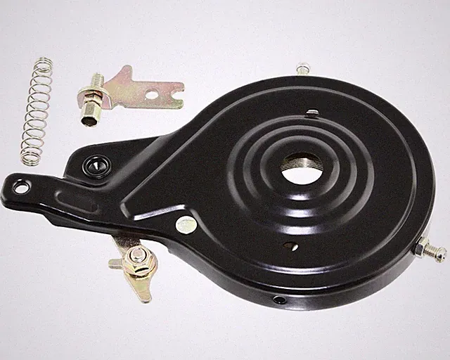 ALTALINE TRICYCLE STEEL AXLE DRUM REAR BAND BRAKE ASSEMBLY BLACK.