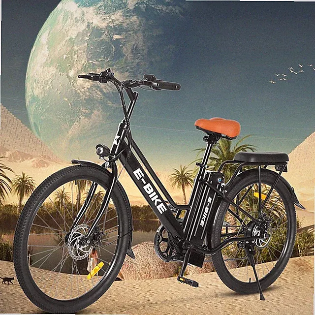 Axiniu 26" 500W Electric Mountain Bike for Adults 19MPH 40Miles Cruiser E-bike