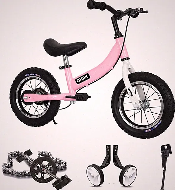 Balance Bike 2 in 1 for Kids 2 3 4 5 6 7 Years Old,Balance to Pedals Bike,12 14