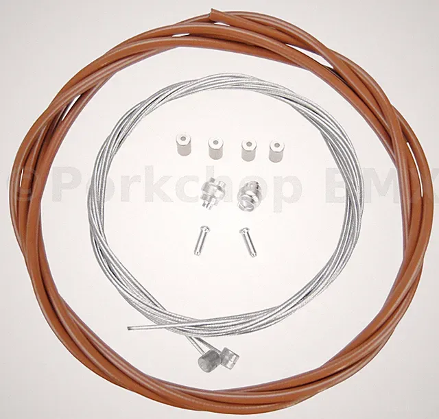 Basic Bicycle Brake Cable Kit for BMX/MTB - SADDLE BROWN
