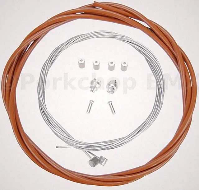 Basic Bicycle Brake Cable Kit for BMX/MTB - SADDLE BROWN