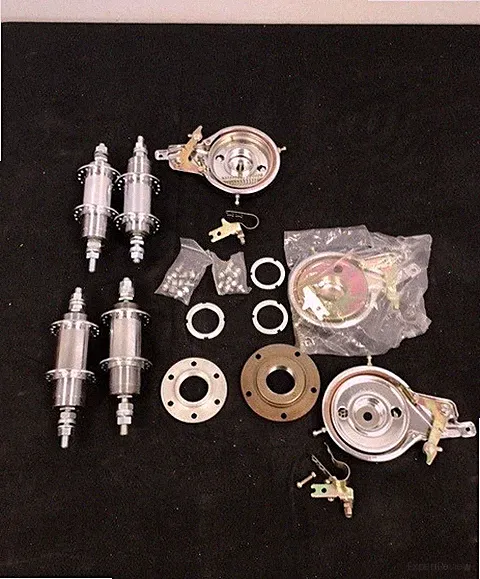 Bicycle Brake Drum Rear Brake Set-Includes 4x Bicycle Steel Disc Brake Hubs