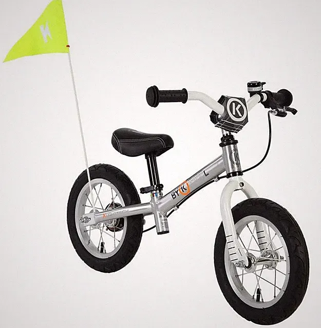 ByK E-200L 12" Balance Bike for age 2-4 Inflated Rubber Tires Hand Brake