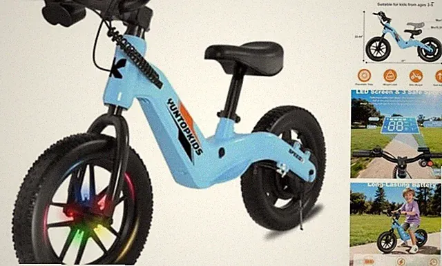 Electric Balance Bike for Kids Ages 3-5, 12 Inch Tires, 3 Speeds Up to Blue
