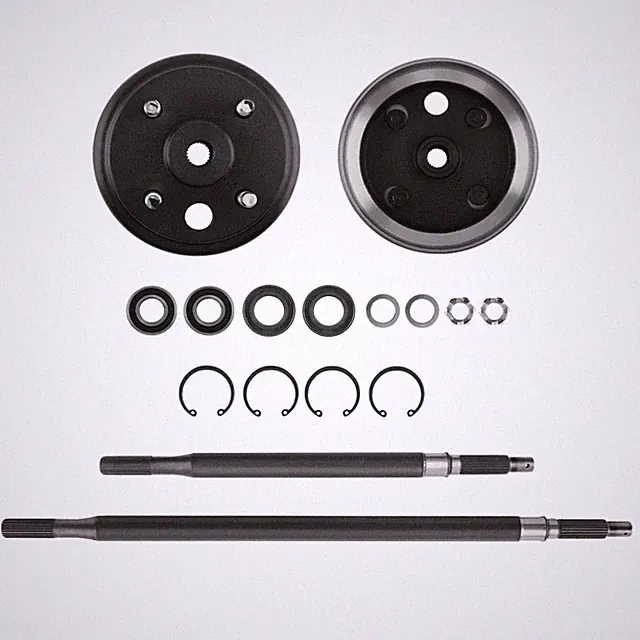 Golf Cart Rear Axle Brake Hub Drum Assembly Kit for EZGO Elec/2 Cycle 1982-up