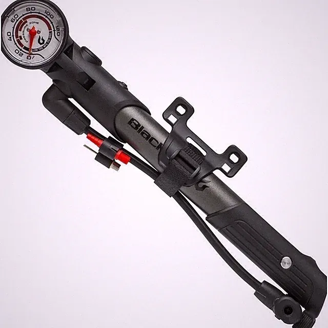 Hybrid Bicycle Frame Pump Pressure Gauge Reversible Head Portable Tire Inflator