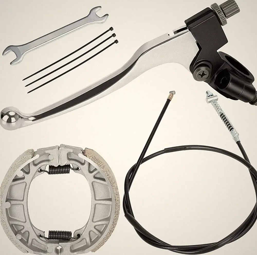 Mini Bike Brake Lever Kit Drum Brake Cable Shoes Replacement for Coleman CT200U