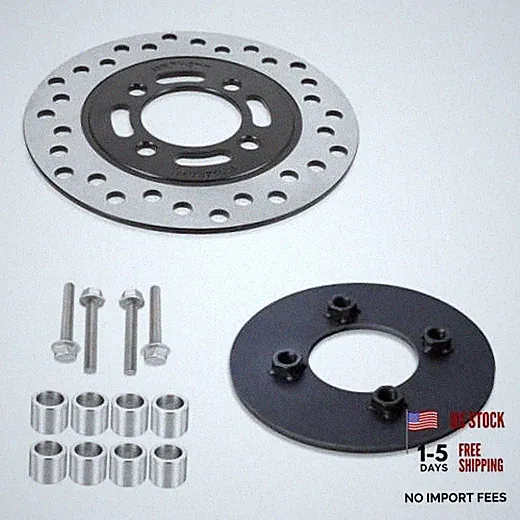 Mini Bike Drum to Disc Hydraulic Brake Wheel Conversion Kit for Coleman 4 hole