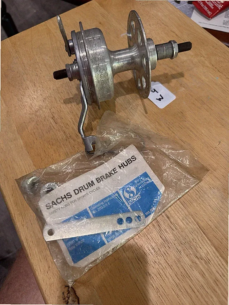 NEW OLD STOCK VINTAGE SACHS DRUM BRAKE FREEWHEEL HUB 36 HOLE RAT ROD BICYCLE
