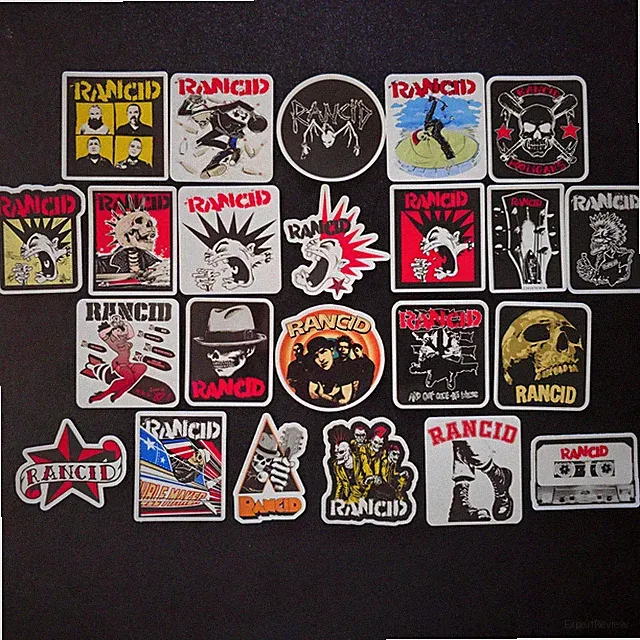 Rancid Inspired Stickers Punk Rock Ska Band Logo Skull Vinyl Decals Car Laptop