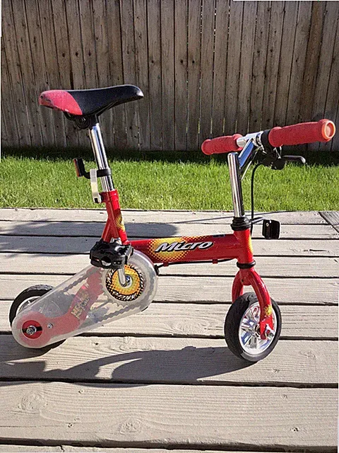 Rare Vintage Huffy "Hear No Evil" Micro Mini Clown Circus Stunt Bicycle Bike Red