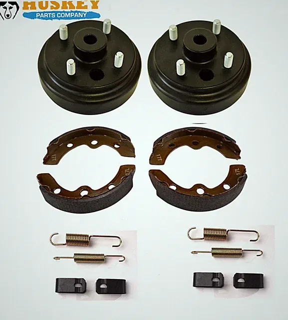 Rear Brake Drums Shoes Spring Kit For EZGO Gas 2 Cycle 86.5-93 Marathon Medalist