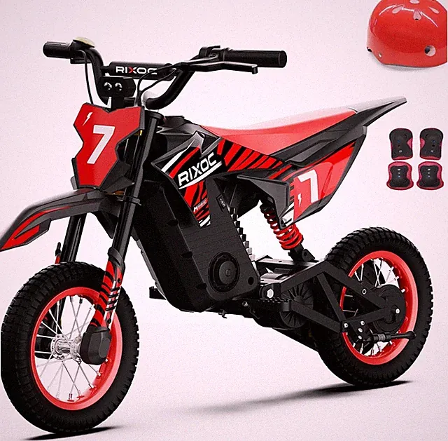 RIXOC DK12 Electric Dirt Bike 36V 5.2Ah 700W 15.5MPH Max 14Miles for Kids 3-8