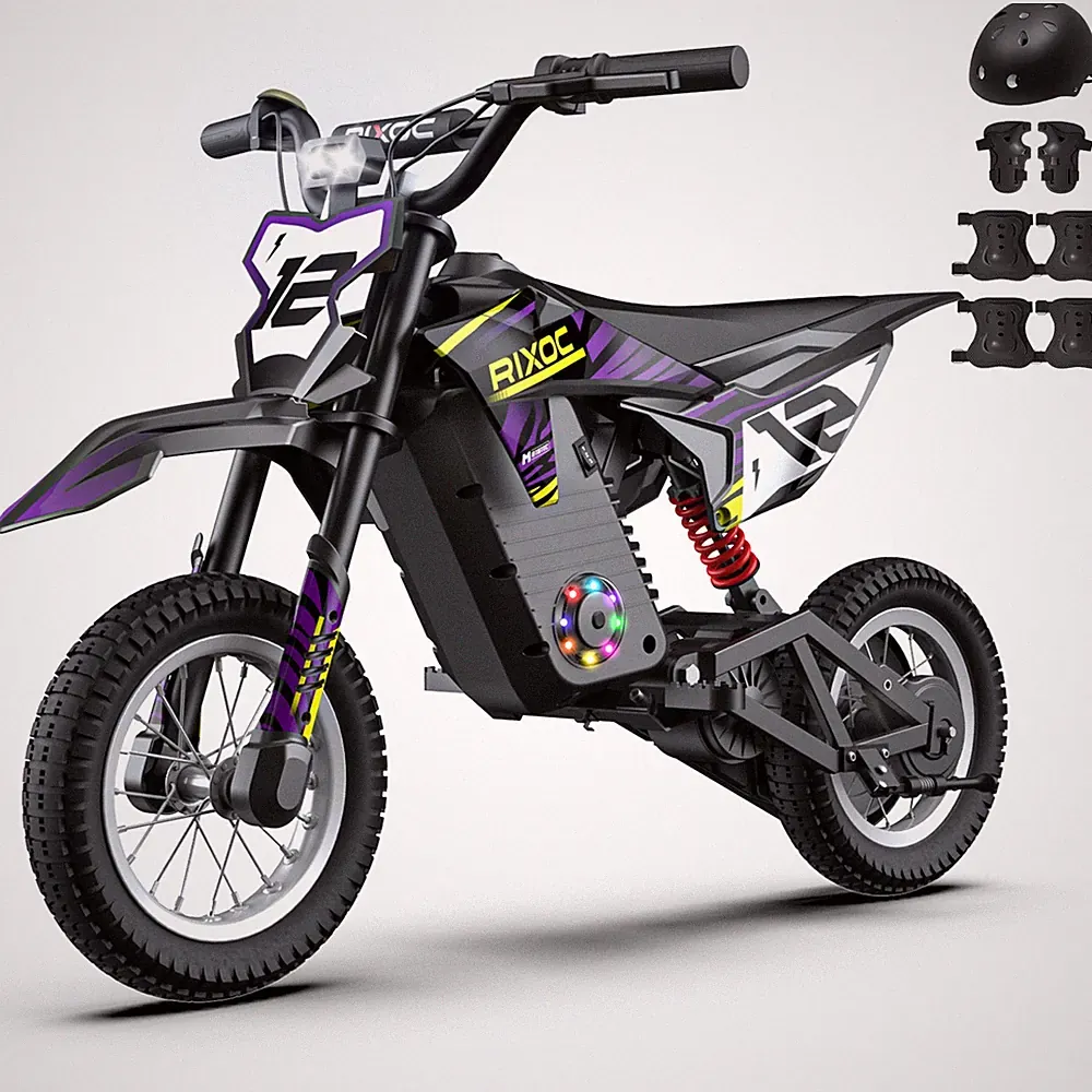 RIXOC DK12 Kids Electric Dirt Bike 700W 15.5MPH 36V 5.2Ah Max 14Miles