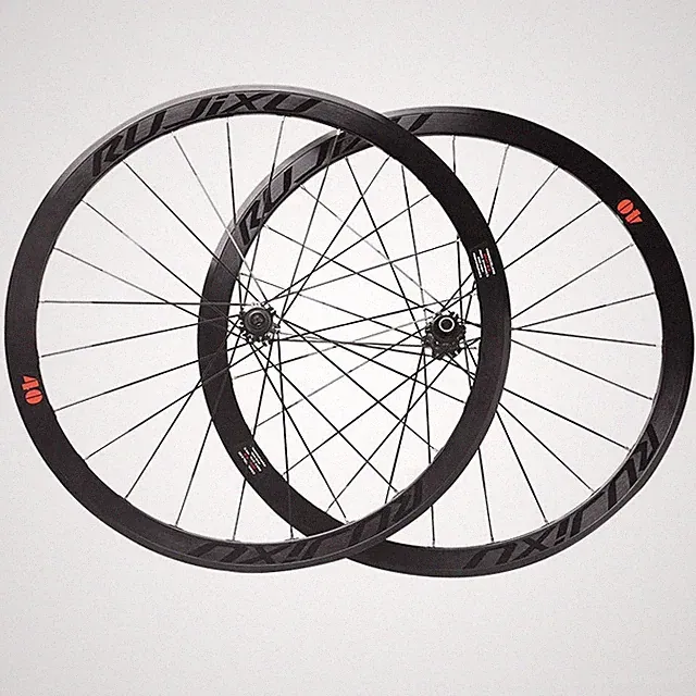 Road Bicycle 700C 40mm High Wheels Aluminum Wheelset Six Holes Disc Brake Hubs