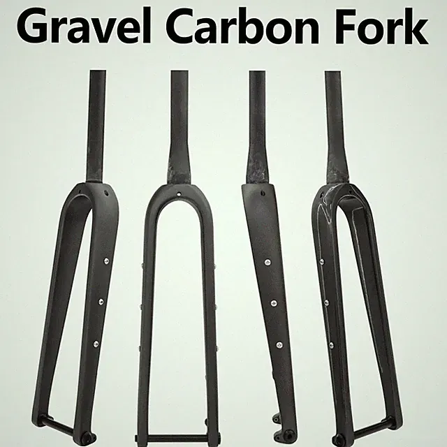 Road Bicycle Rigid Fork Carbon Fiber Gravel Front Fork 700C with Barrel Shaft