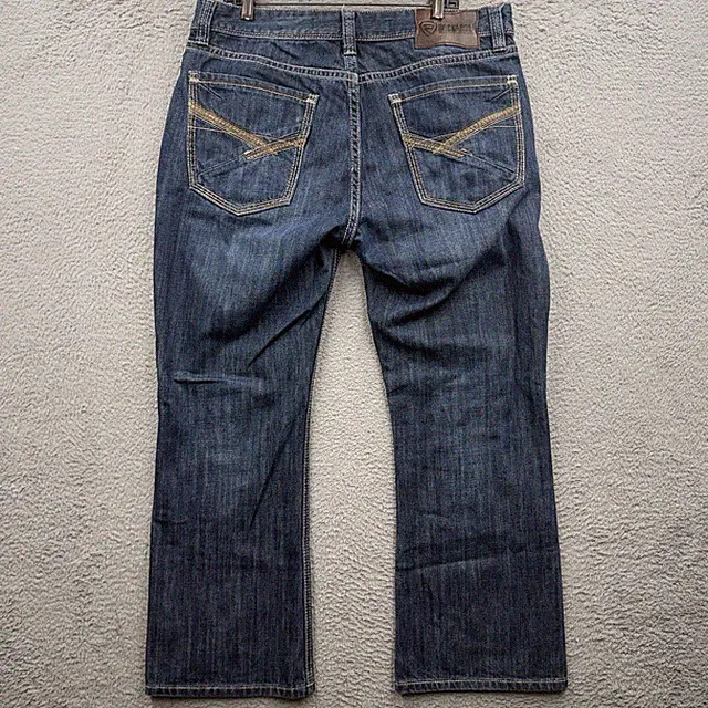 Rock & Roll Cowboy Jeans Mens 36X30 Blue Double Barrel Relaxed Straight Leg EUC