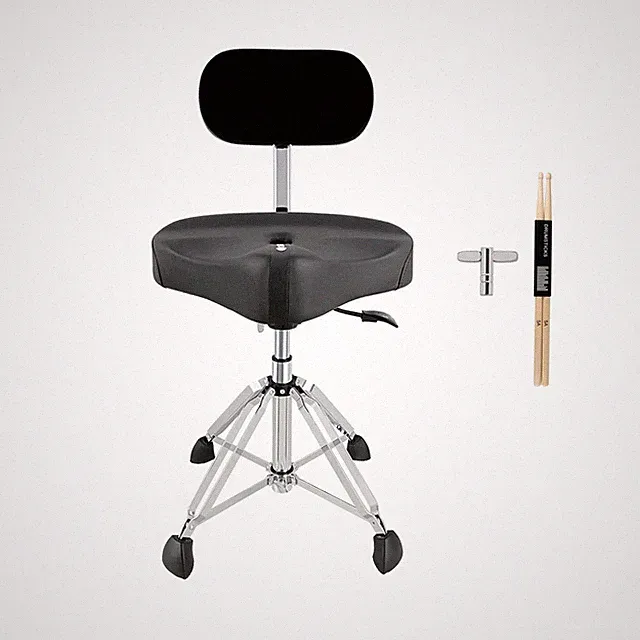 ROWELL Drum Throne with Backrest Hydraulic Drum Stool Height Adjustable Airli...