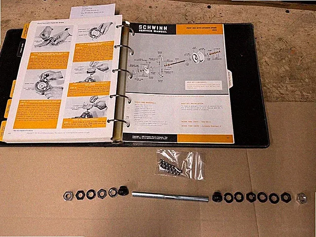 Schwinn Stingray Krate Bicycle Atom Drum Brake Front Hub Axle Complete Kit