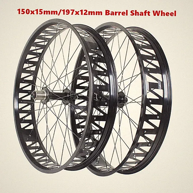 Snow Bike Fatbike Wheel Aluminum Alloy Hubs 26x4.0 Fit 26x4.9 Tire Barrel Shaft