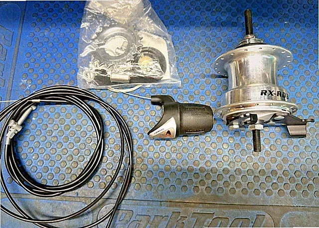 Sturmey Archer RX-RD3 Rear Hub Silver 135MM kit with cog shifter and cables