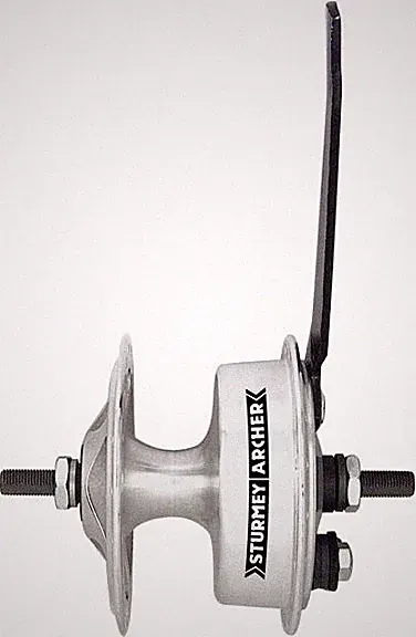 Sturmey Archer X-FD 70mm drum brake front hub, 36h silver