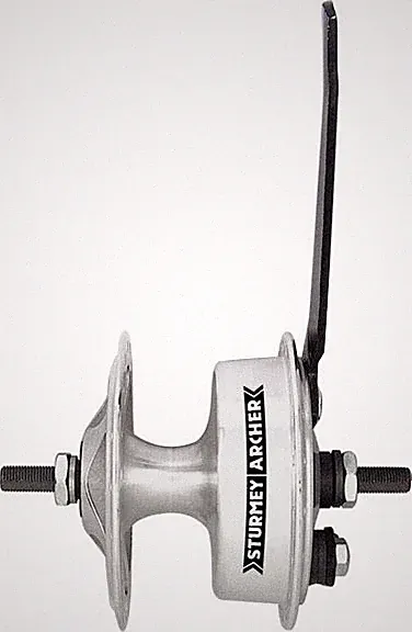 Sturmey Archer X-FD 70mm drum brake front hub, 36h silver