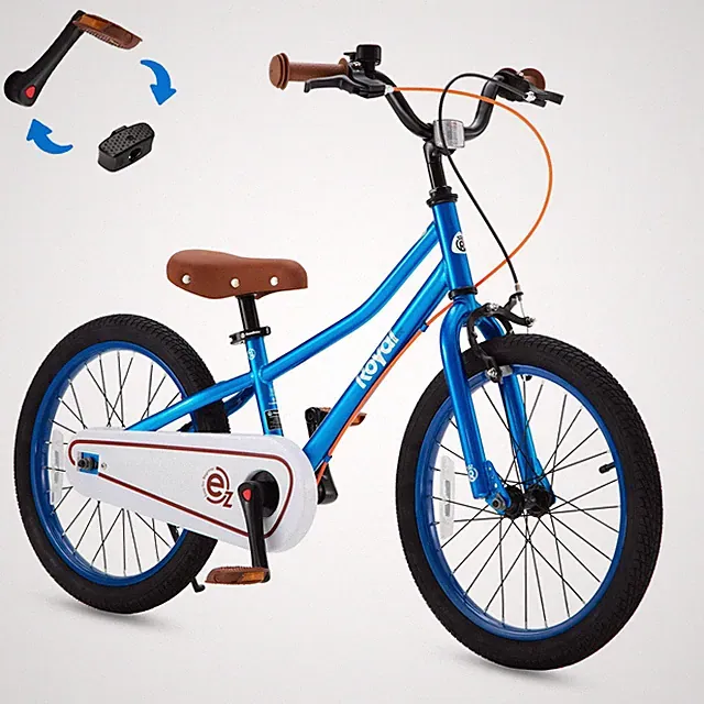 Terra EZ Kids Bike, 18 Inch Balance Pedal Convertable Bicycle, Easy Learn Bal...