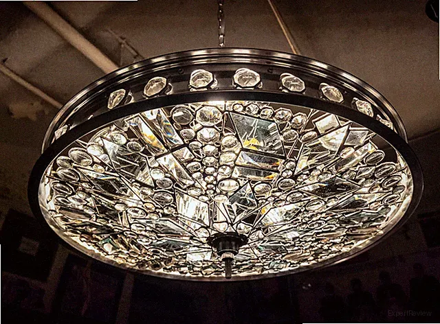 THE BLINGINATOR 24" LED Fat Bike Wheel Leaded Crystal Chandelier 960w Equiv.