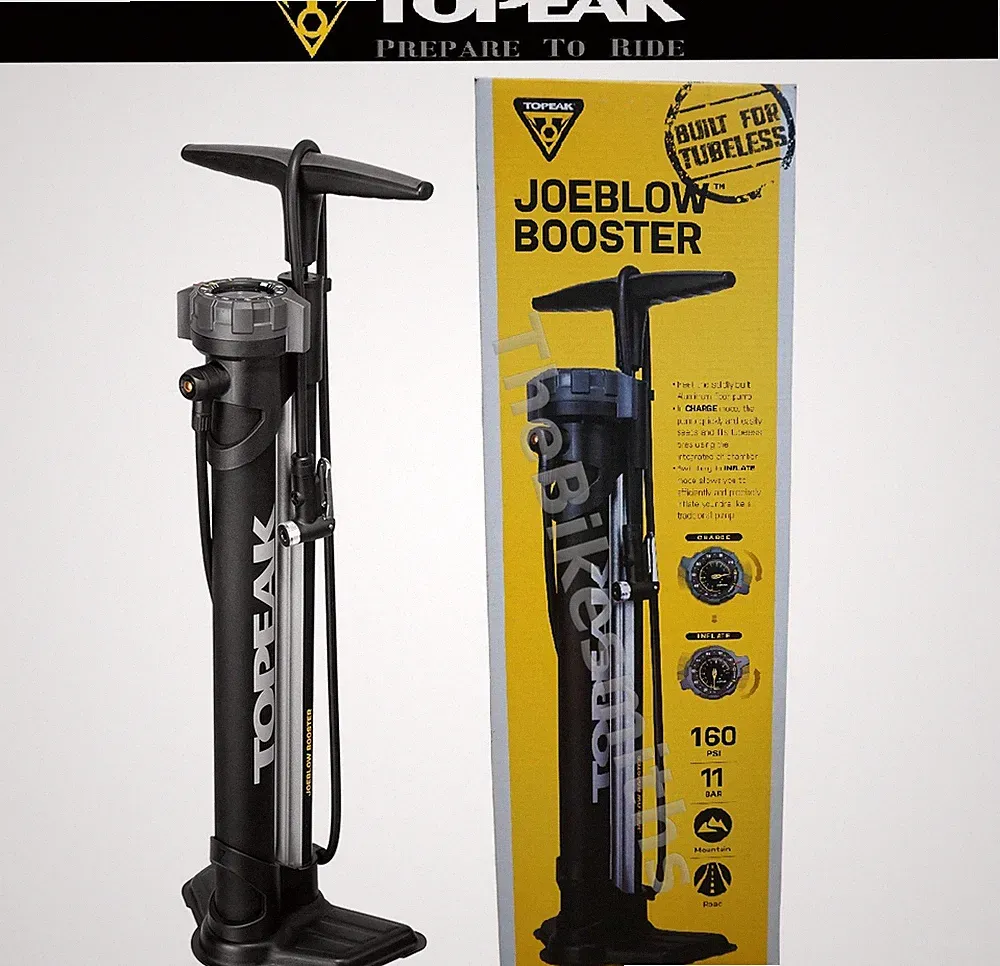 Topeak Joe Blow Booster 3 Charge Tubeless Tire Compatible Pump Fat MTB Road Bike