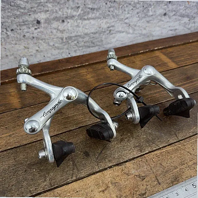Vintage Campagnolo Caliper Brakes Set Silver F/R Road Bike Side Pull 90s