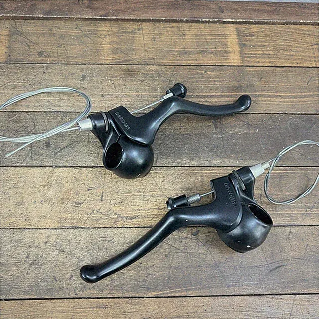 Vintage Dia-Compe Batwing 292 Brake Levers Pair Black Flat Bar MTB Japan