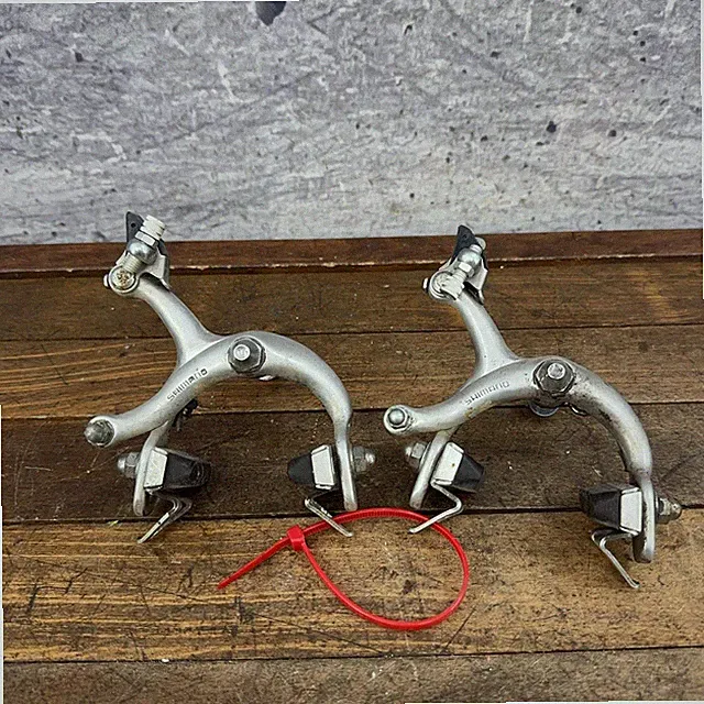 Vintage Shimano BR-Z57 Caliper Brakes Set Silver 43-57 Nutted Road Side Pull