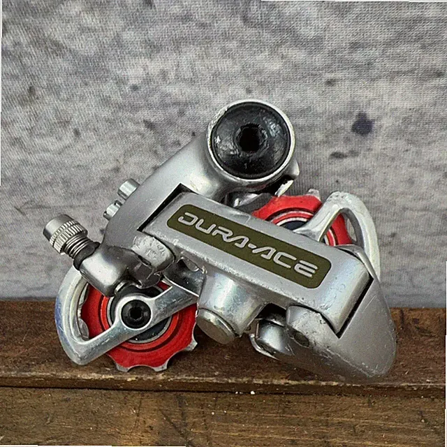 Vintage Shimano Dura Ace RD-7402 Rear Derailleur Red Pulley 8s Japan 7400 SIS