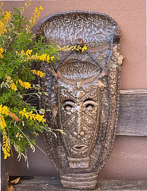 Voodoo Ceremony Drum with Bike Chains Tanbou Wall Art, Handmade in Haiti Upcyled